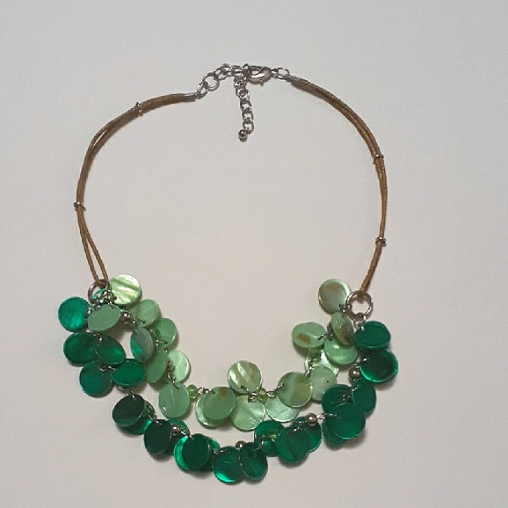 Layered Two-tone Green Necklace